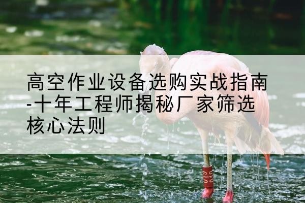 若尔盖剪叉式升降机厂家-高空作业设备选购实战指南-十年工程师揭秘厂家筛选核心法则