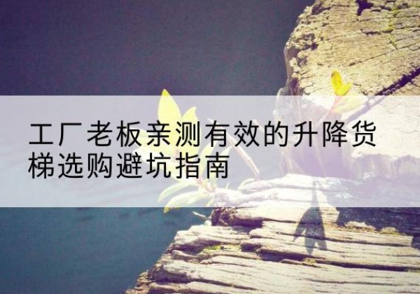 若尔盖升降货梯怎么选-工厂老板亲测有效的升降货梯选购避坑指南